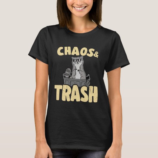 Chaos & Trash Garbage Panda Raccoon 5 Tシャツ (正面)