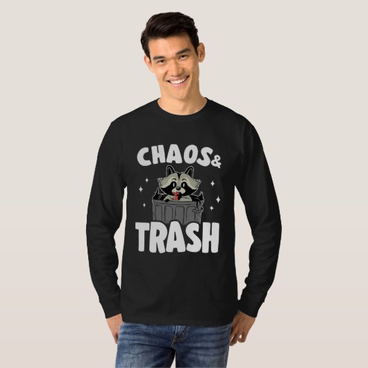 Chaos & Trash Garbage Panda Raccoon  6 Tシャツ (正面フル)