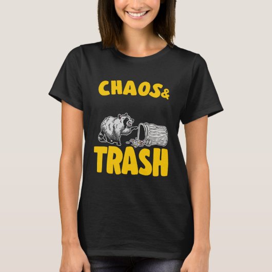 Chaos & Trash Garbage Panda Raccoon  7 Tシャツ (正面)
