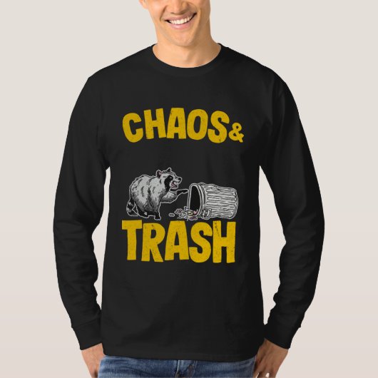 Chaos & Trash Garbage Panda Raccoon Tシャツ (正面)