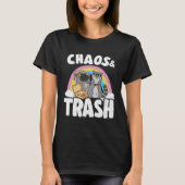 Chaos & Trash Garbage Panda Rainbow Raccoon 1 Tシャツ (正面)