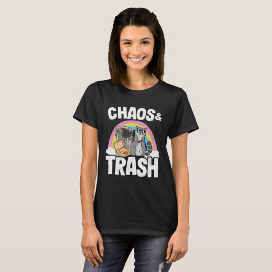 Chaos & Trash Garbage Panda Rainbow Raccoon  1 Tシャツ (正面フル)