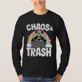 Chaos & Trash Garbage Panda Rainbow Raccoon  2 Tシャツ (正面)