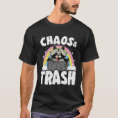 Chaos & Trash Garbage Panda Rainbow Raccoon Tシャツ (正面)