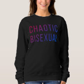 Chaotic Bisexual Rainbow Bi Pride Flag LGBT Pride  スウェットシャツ (正面)