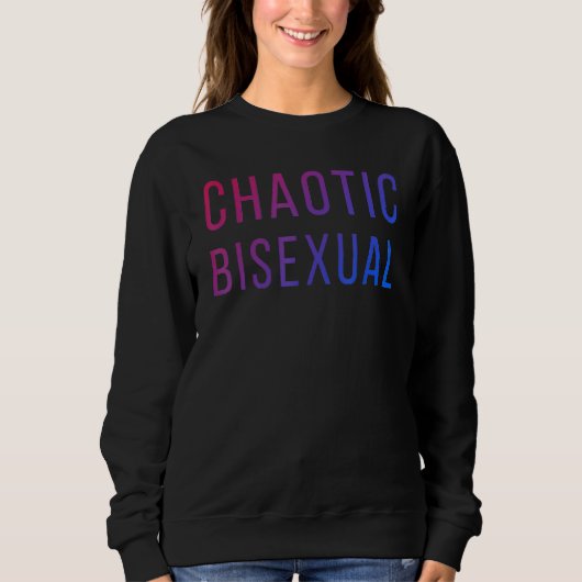 Chaotic Bisexual Rainbow Bi Pride Flag LGBT Pride スウェットシャツ (正面)