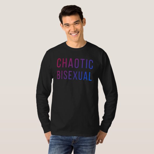 Chaotic Bisexual Rainbow Bi Pride Flag LGBT Pride  Tシャツ (正面フル)