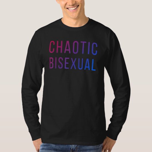 Chaotic Bisexual Rainbow Bi Pride Flag LGBT Pride  Tシャツ (正面)