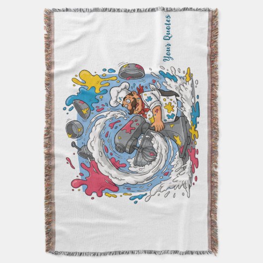 Chaotic Chef With Exploding Mixer スローブランケット (正面縦)