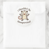 Chaotic Possum “Unsupervised” Sticker ラウンドシール (バッグ)