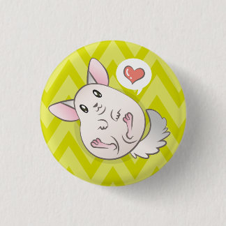 Chapa 3,2cm Chinchilla Corazón Verde 缶バッジ