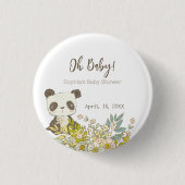 Chapa Baby Shower Panda 缶バッジ (正面)