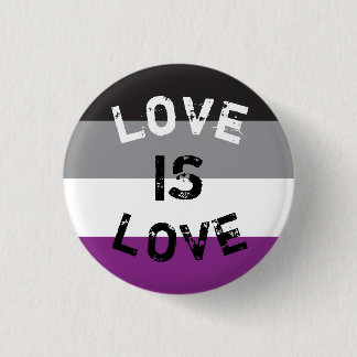 Chapa Bandera Asexual Love - Love is Love 缶バッジ