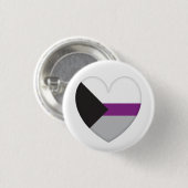 Chapa Bandera Demisexual Corazón - Love is Love 缶バッジ (正面&裏面)