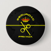 Chapa emblema Seguridad Privada España 缶バッジ (正面)