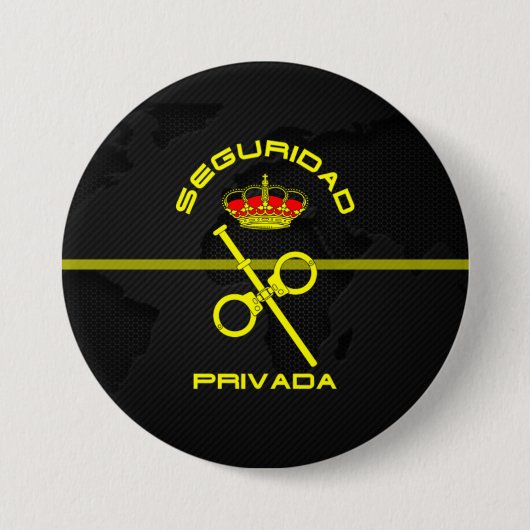 Chapa emblema Seguridad Privada España 缶バッジ (正面)