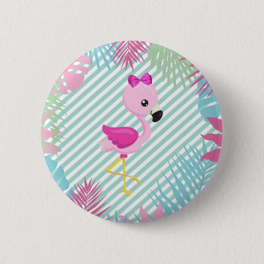 Chapa Flamenco Rosa Baby 缶バッジ (正面)