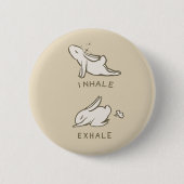 CHAPA INHALE AND EXHALE BUNNY 缶バッジ (正面)