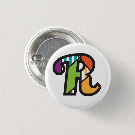 Chapa Inicial R (letter R ) de jrf.a 缶バッジ (正面&裏面)