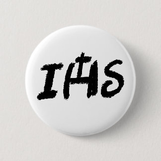 Chapa pin con motivo católico IHS 缶バッジ