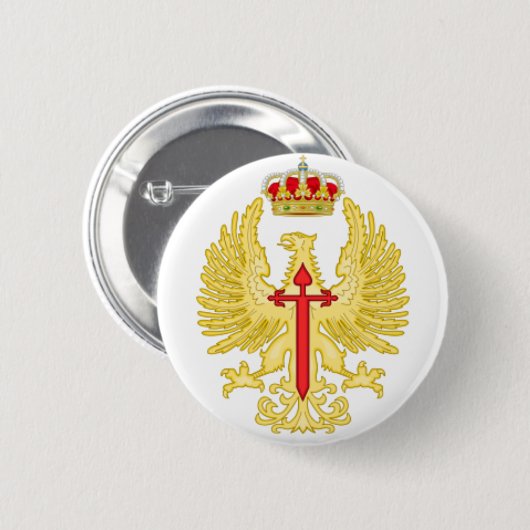 Chapa pin. Emblema Ejército de Tierra Español. 缶バッジ (正面&裏面)