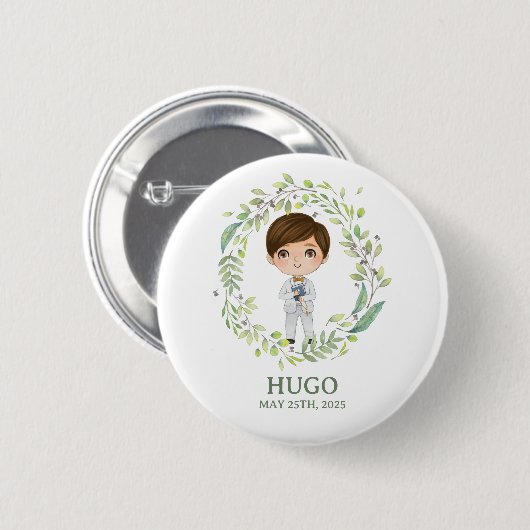 Chapa Primera Comunión HUGO 缶バッジ (正面&裏面)