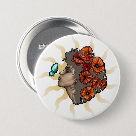 Chapa Redonda De 7 Cm Primavera 缶バッジ (正面&裏面)