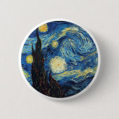 Chapa redonda de La noche estrellada de Van Gogh 缶バッジ (正面)