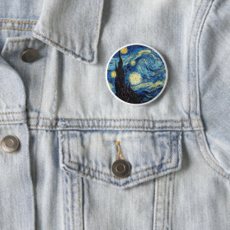 Chapa redonda de La noche estrellada de Van Gogh 缶バッジ