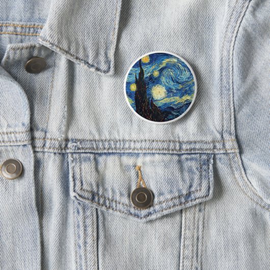 Chapa redonda de La noche estrellada de Van Gogh 缶バッジ (インサイチュ)