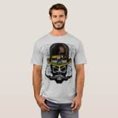 chapeau hipster moustache_tete_de_mort_crane tシャツ (正面フル)