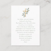 Chapel Paptism White Dove, Green Prayer Card 名刺 (裏面)