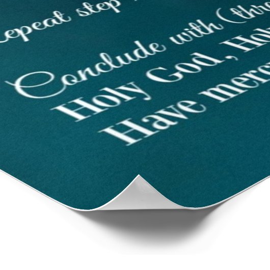 Chaplet of Divine Mercy Prayer Poster ポスター (角)