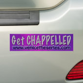Chappelledの紫色 バンパーステッカー (車上)