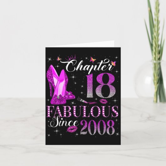 Chapter 18 Fabulous Since 2008 18th Birthday Gift  カード (正面)