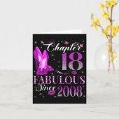 Chapter 18 Fabulous Since 2008 18th Birthday Gift  カード (黄色い花)