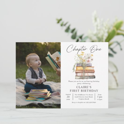 Chapter 1 Storybook誕生日写真招待状 招待状 (スタンド正面)