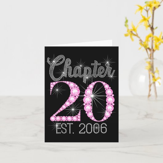 Chapter 20 Est 2006 Happy 20th Birthday Gift  カード (黄色い花)