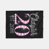 Chapter 20 Est 2006 Happy 20th Birthday Gift フリースブランケット (正面(横))