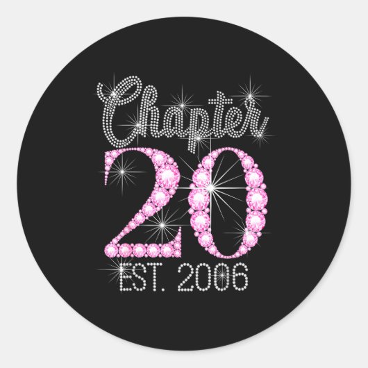 Chapter 20 Est 2006 Happy 20th Birthday Gift  ラウンドシール (正面)