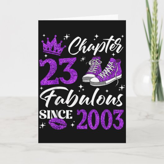 Chapter 23 Fabulous Since 2003 23rd Birthday Women カード (正面)
