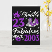Chapter 23 Fabulous Since 2003 23rd Birthday Women カード (黄色い花)