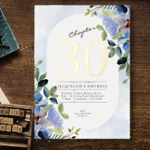 Chapter 30 ブルー フローラル 30歳の誕生日 ゴールド