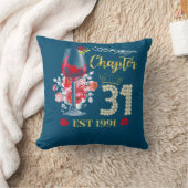 Chapter 31 Years EST 1991 31st Birthday Red Rose クッション (ブランケット)