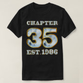 Chapter 35 Years Est 1986 35th Birthday Tee for Wo Tシャツ (デザイン正面)