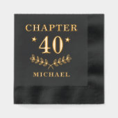 Chapter 40 名前入り 40歳の誕生日 箔ナプキン (正面)