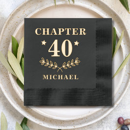 Chapter 40 名前入り 40歳の誕生日 箔ナプキン