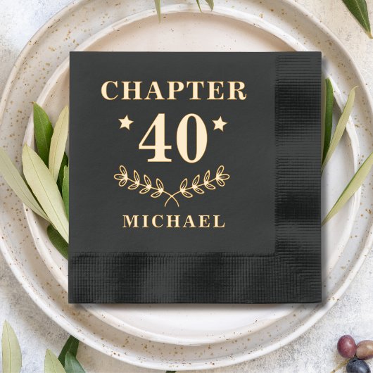 Chapter 40 名前入り 40歳の誕生日 箔ナプキン