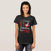 Chapter 41 Fabulous Since 1981 41st Birthday  For  Tシャツ (正面フル)