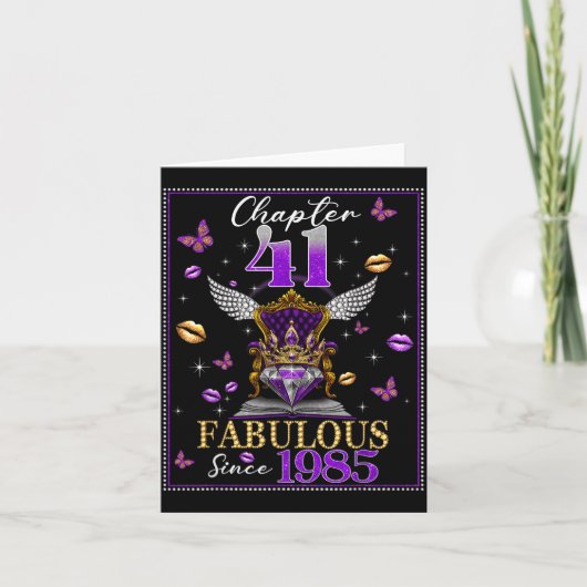 Chapter 41 Fabulous Since 1985 41st Birthday Women カード (正面)